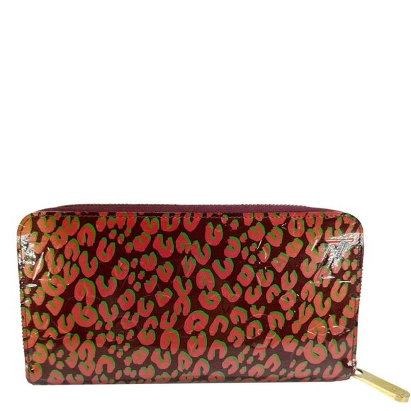 Louis Vuitton Stephan Sprouse Leopard Print Vernis Wallet Maroon - Picture 3 of 11
